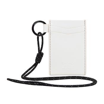 Knomo Id Card Holder With Lanyard 出口 白 | SJPVO87052